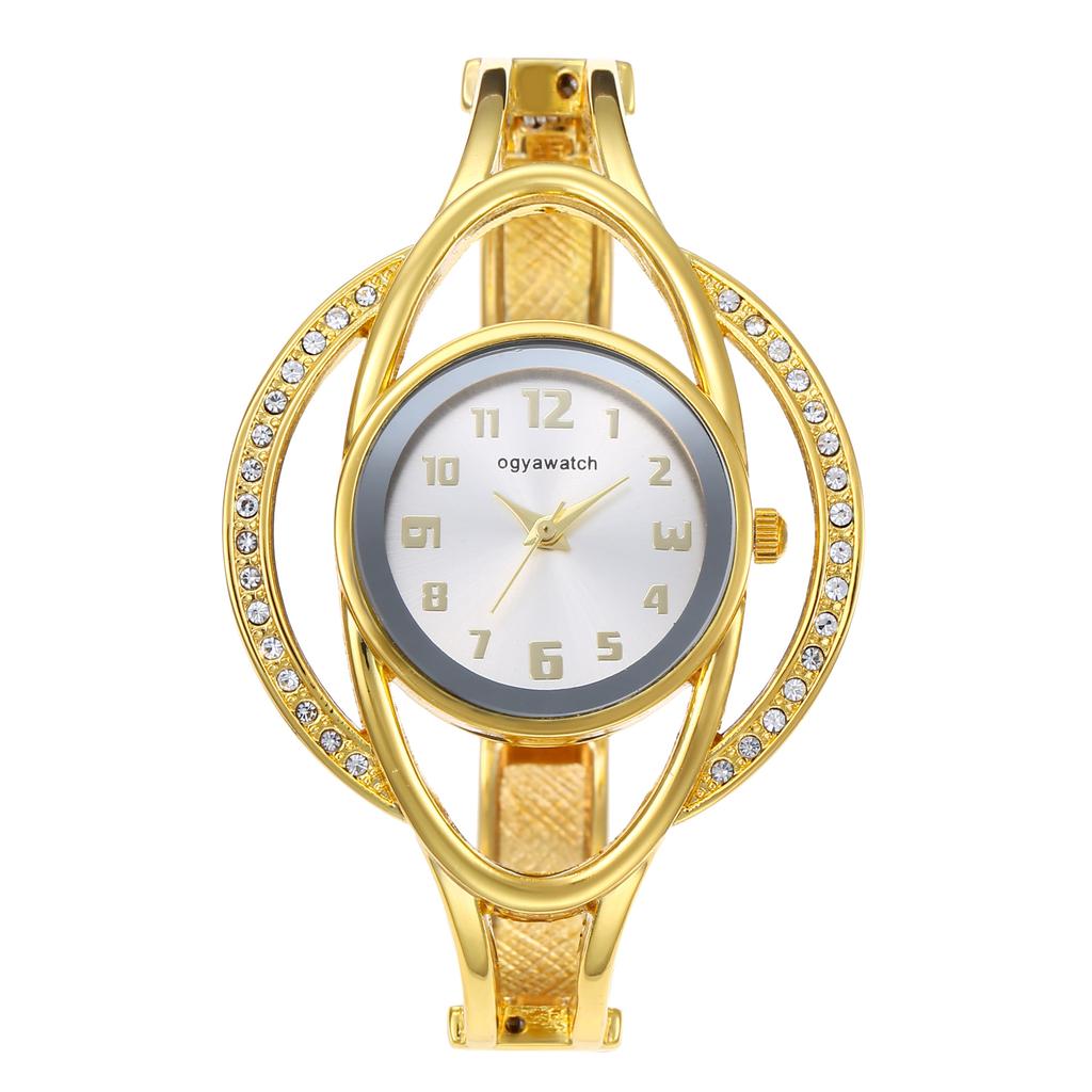 Neue Damenuhr Leichter Luxus Metallarmbanduhr Gold Vielseitig Trendig Damenmode Quarz Armbanduhren