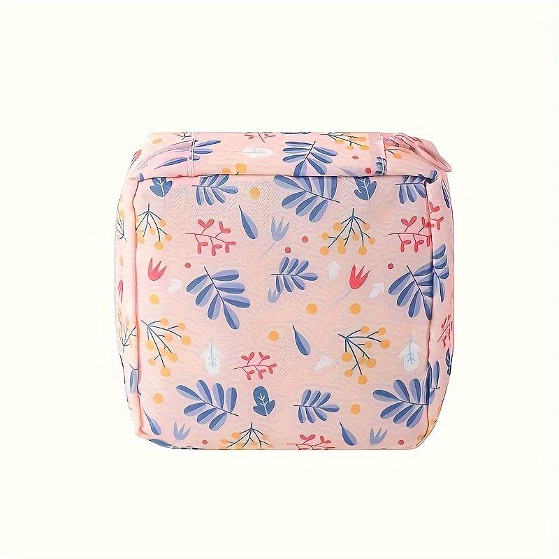 Cute Cartoon Girl Sanitary Napkin Storage Bag Portable Travel Pouch Large Capacity Sanitary Pad Organizer Travel Cosmetic Storage Data Cable Organizer