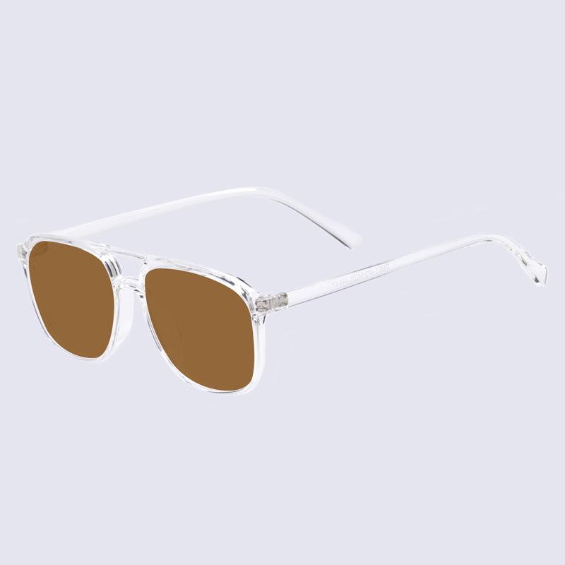 

Transparent Square Sunglasses Men and Women Double Bridge Small Full Rim Polarized Sun Glasses For Driving Prescription Lenses See the picture прозрачный