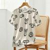 Women's Korean Style Rabbit Series Round Neck Short Sleeve T-Shirt Simple Design, Comfortable Fabric, Versatile for Daily Casual & Short Trips