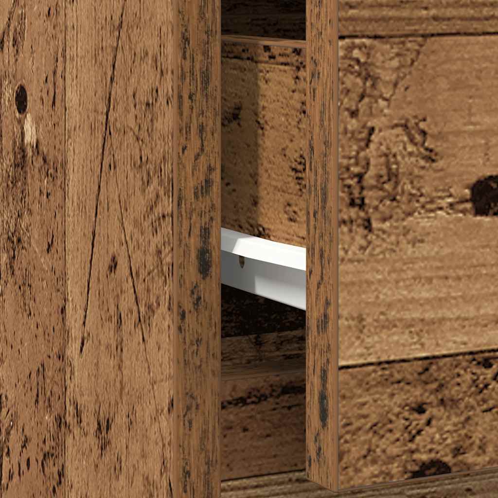 Sideboard with Drawer Rustic Wood Look 71 x 35 x 65 cm Engineered Wood