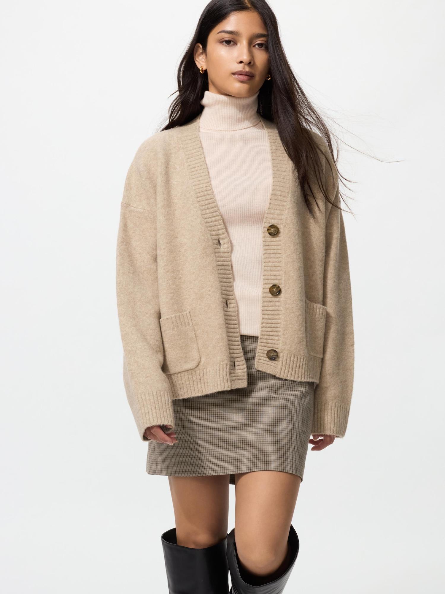 

Укороченный кардиган Uniqlo Soupleyan 32 BEIGE/WOMEN M