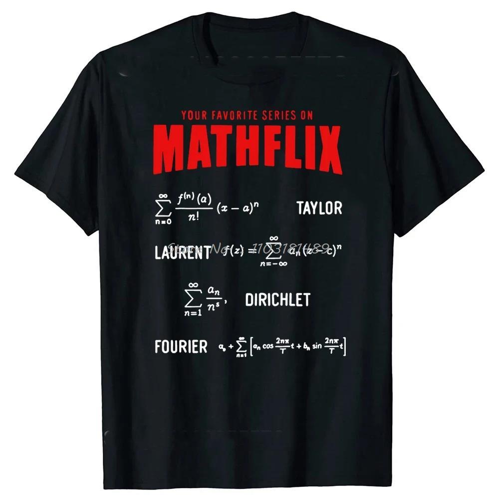 Neuheit Mathflix Lieblings-Mathe-Analysis-Reihe Formeln Rundhals T-Shirts Grafik Baumwolle Streetwear Übergroßes Kurzarm-T-Shirt
