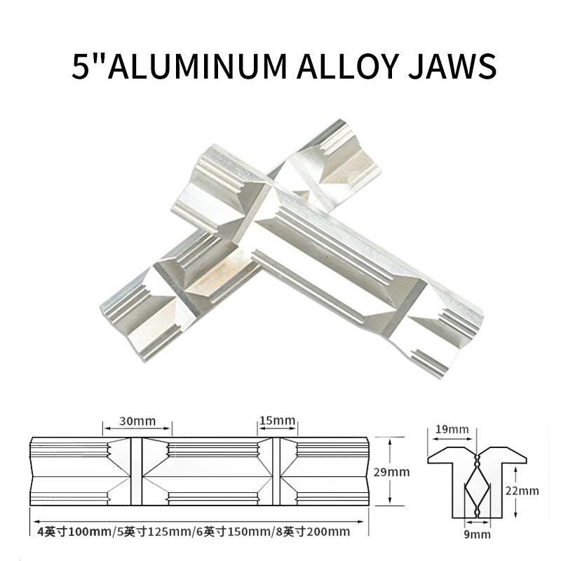 

Allsome 2PcsVise Jaws Фрезерные тиски зажимы для губок Магнитные тиски для верстака Инструменты для захвата механического трубного фитинга Фиксированная защита 5inch
