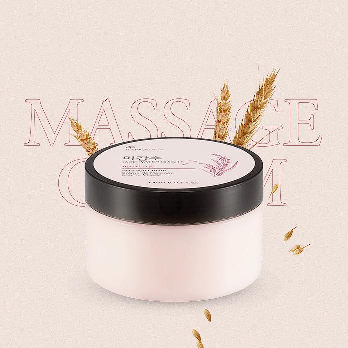 The Face Shop Rice Water Bright Massage Cream (1+1) 200ml*2EA