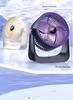 Compact Digital Display Wall-Mounted Desktop Fan with Light for Home, Dorm, or Office