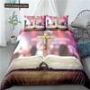 3D Jesus Duvet Cover Set Christian Sacred Jesus Polyester Bedding Set Cross Comforter Cover Suitable For Christian Jesus King