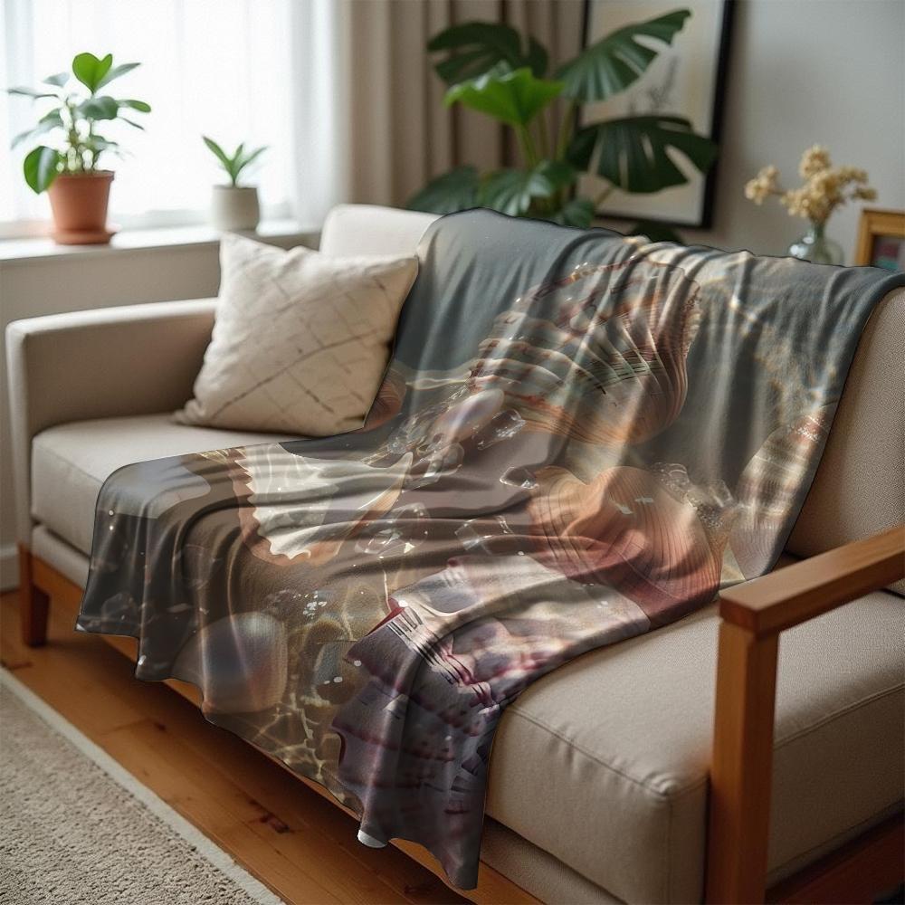 Iridescent Pastel Star Soft Flannel Blanket Breathable Warm Throw for Office Car Sofa Kids Room Birthday Xmas Gift