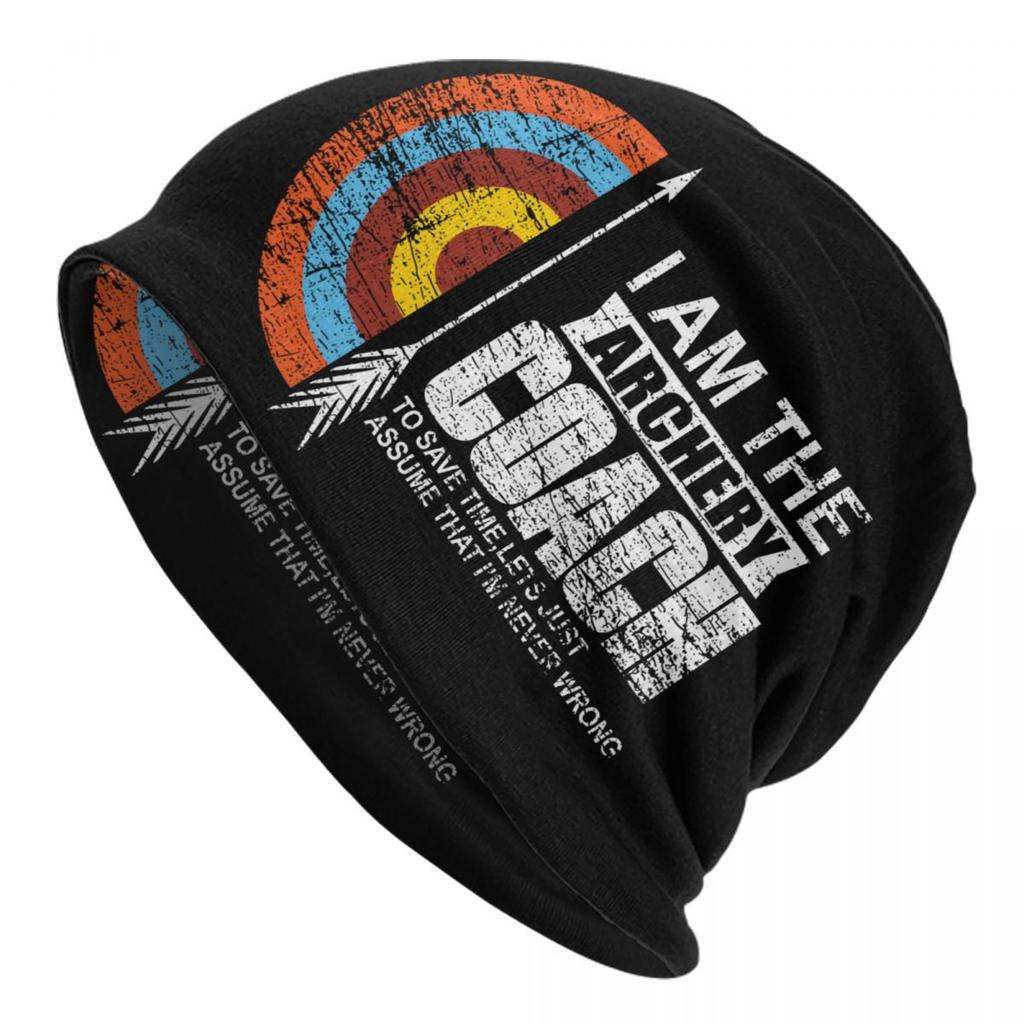 Custom Archery Sport Beanie Cap Unisex Winter Bonnet Homme Knitting Hats  Outdoor Archer Bow Hunting Lover Skullies Beanies Hats
