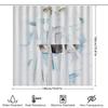 Nowoczesna geometryczna niebiesko-biała zasłona prysznicowa wodoodporna dekoracja łazienki dla dziecięcych łazienek duży rozmiar zasłony dekoracyjne