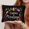 Colorful Icons Tech Organizer Pouch. Travel-ready Storage for Chargers, Cables & Power Banks. Practical Gift for All.