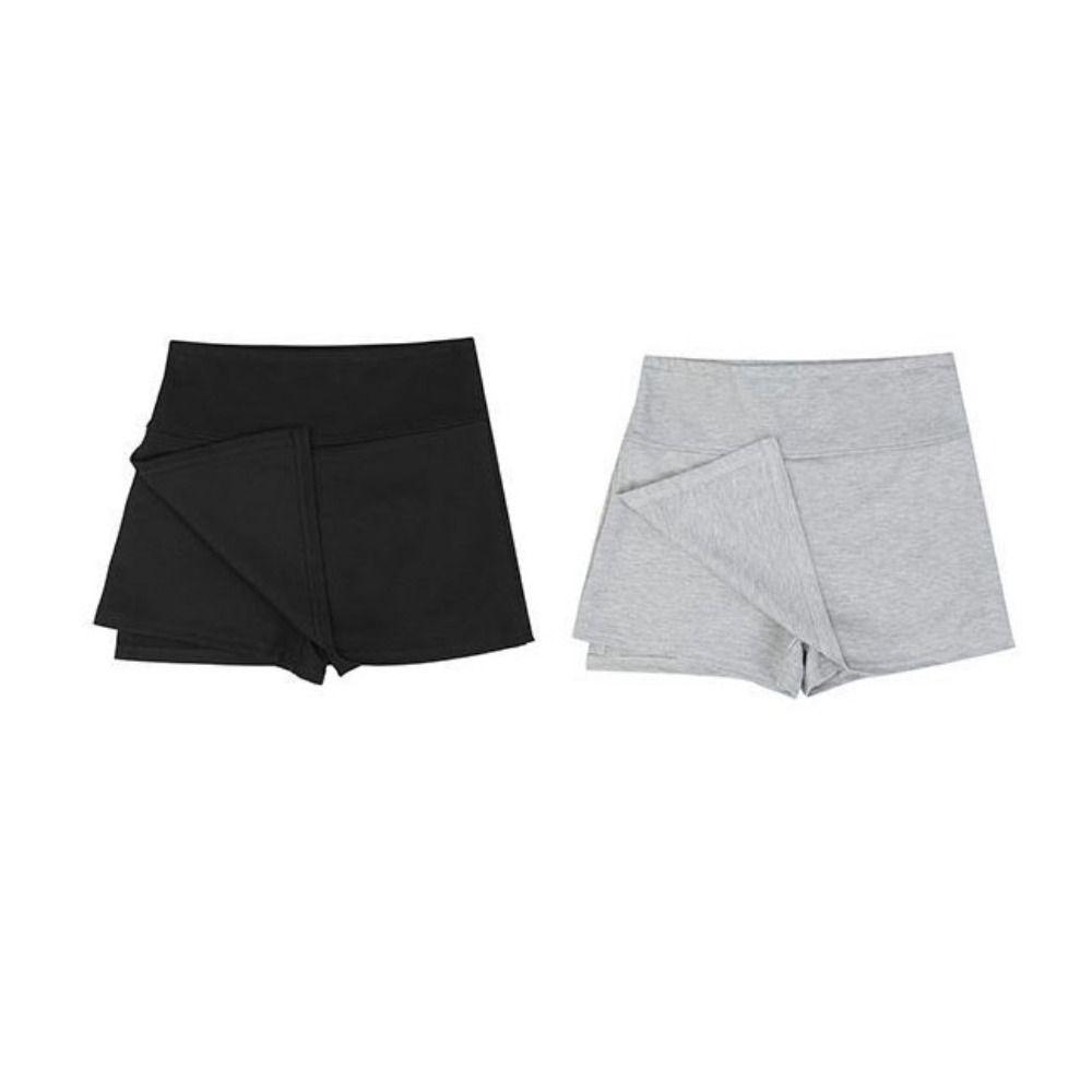 Side Slit Women's A-line Culottes Y2K Skirt with Safety Shorts Ins Mini Shorts Skirt  Spring Summer