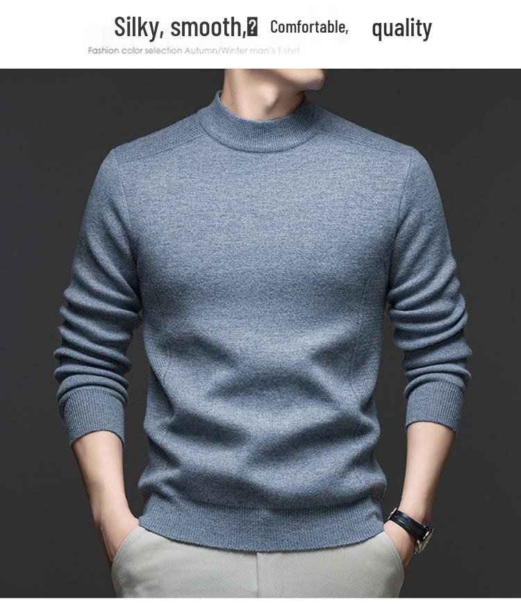 Men's Plus Velvet Thick Round Neck Anti-Pilling Fleece Pullover - Autumn/Winter 2025 Collection