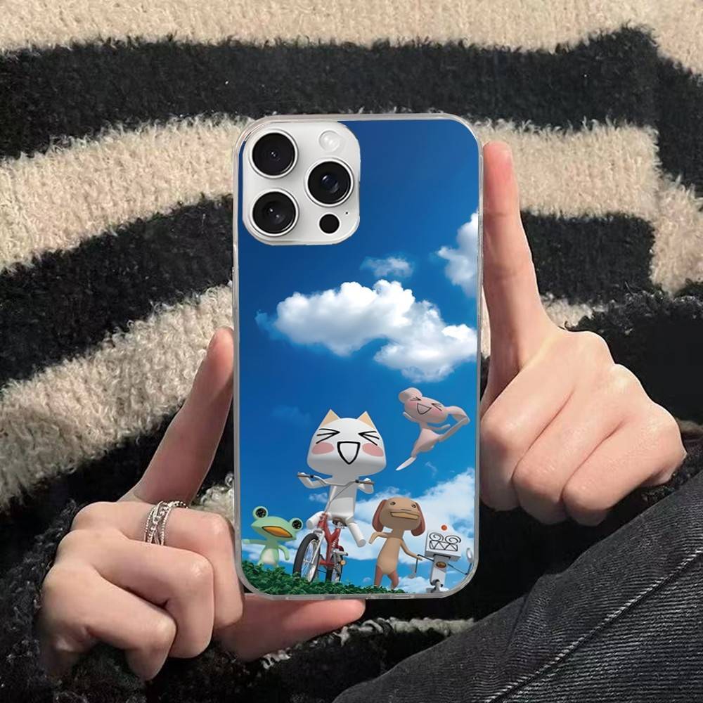 

Cartoon Inoue toro Cute Phone Case For iPhone 17 16 15 14 13 12 11 Pro Max Plus Aurora Water Ripple Cover iPhone 11 pro