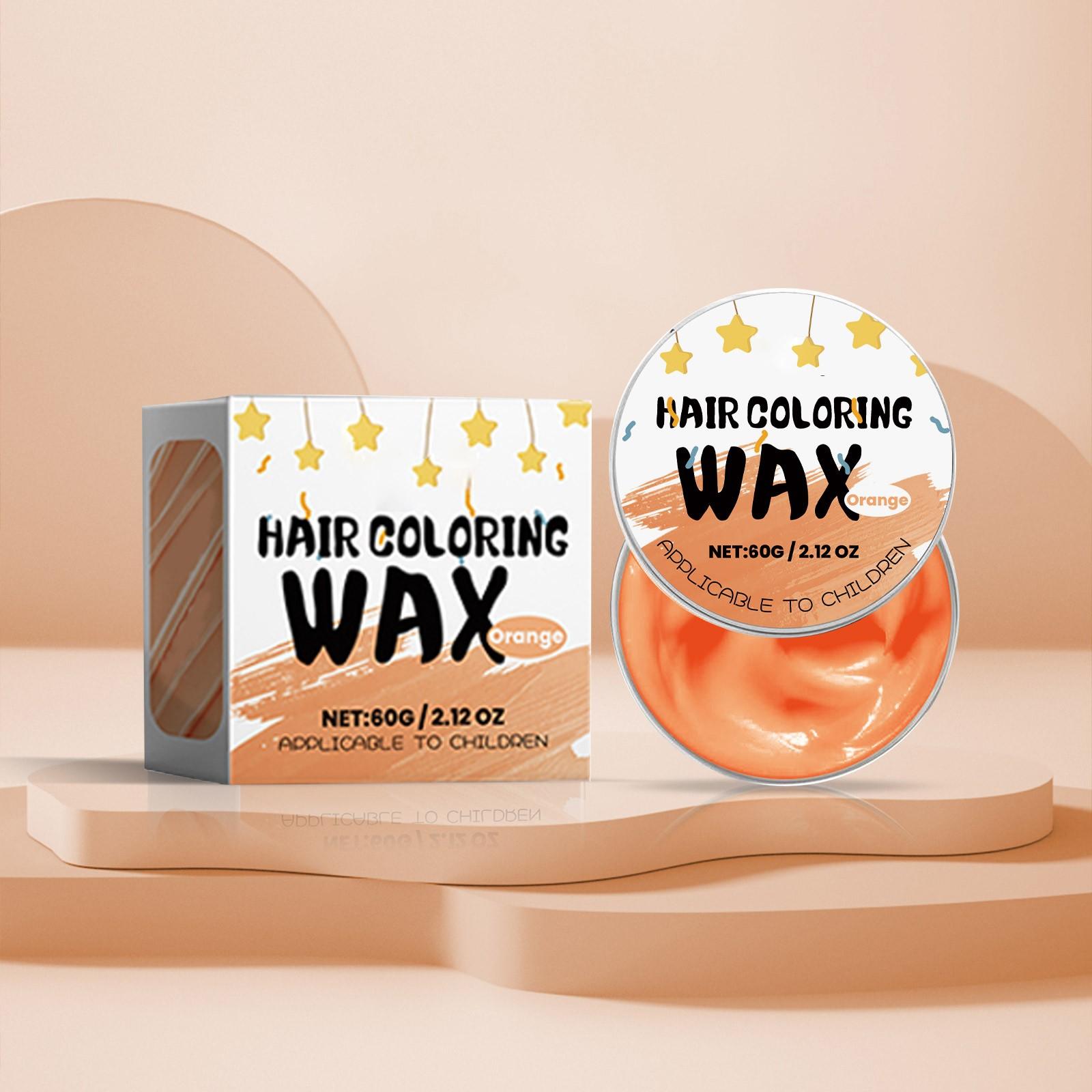 

Детский воск для волос, временный воск для волос, натуральная окраска для причесок, для мужчин и женщин, для вечеринок, косплея, 60 г One Size оранжевый