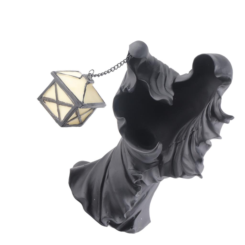 Halloween Geisterstatue mit Laterne, Harz-Geisterstatue für Halloween-Party-Dekoration