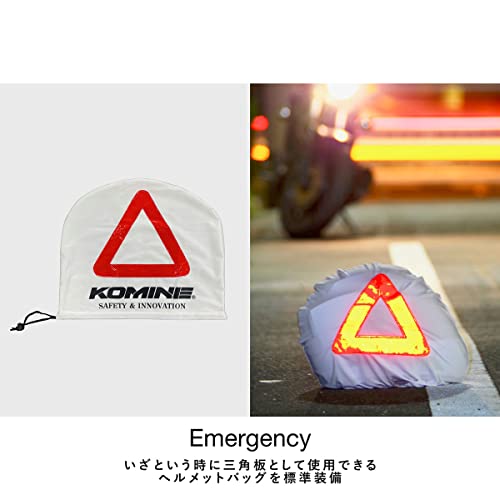 Komine HK-171 FL System Helmet for Motorcycles, Basalt Gray, XL