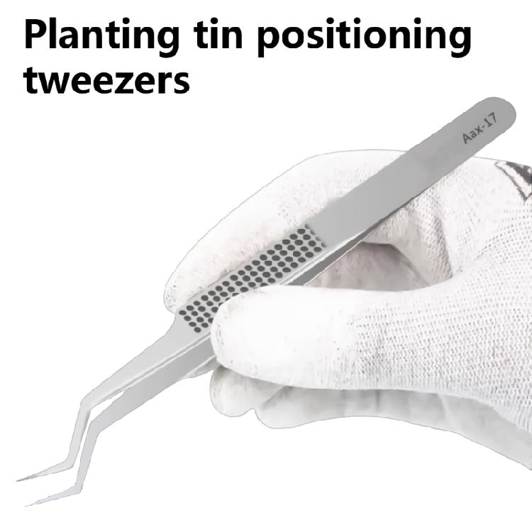 Pinzette Professionali di Precisione per Posizionamento Stagno Non Magnetiche Antiscivolo Pinze in Acciaio Inossidabile per Chip IC