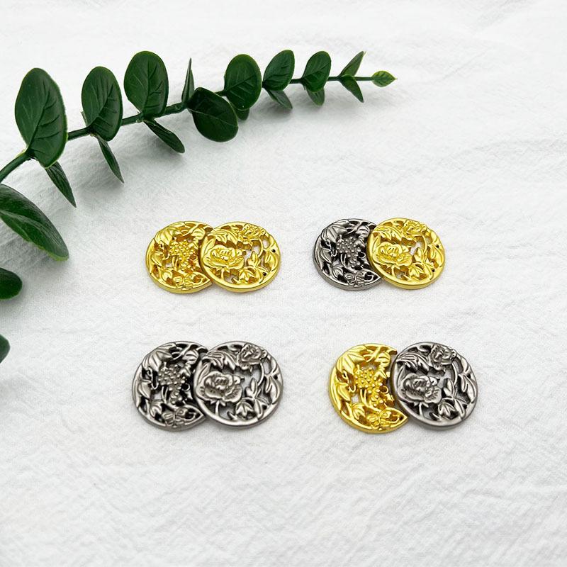 Metal Disc Buckle, Chinese Style Clothes Buttons, All Kinds Of Large And Full Child Buckles, Collar Buckles, Hanfu Cheongsam Buckles, Semi-Round.