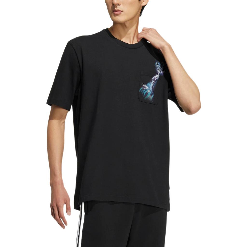 Adidas Originals Y2K Tee With Gradient Print And Chest Pocket Men Tops Black HM8029