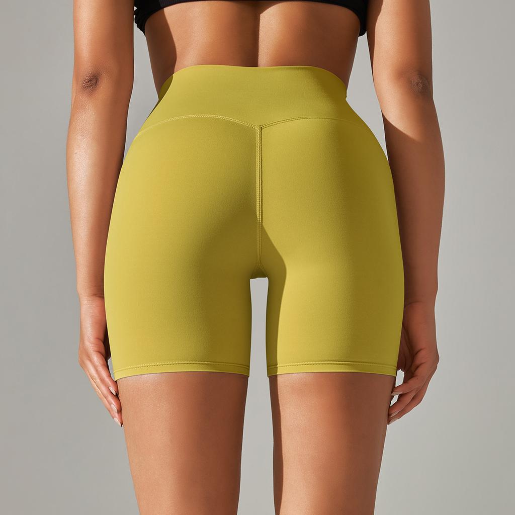 Womens Double Brushed Yoga Shorts 3 Inch Inseam High Waisted Tummy Control Solid Color Workout Gym Spring Summer