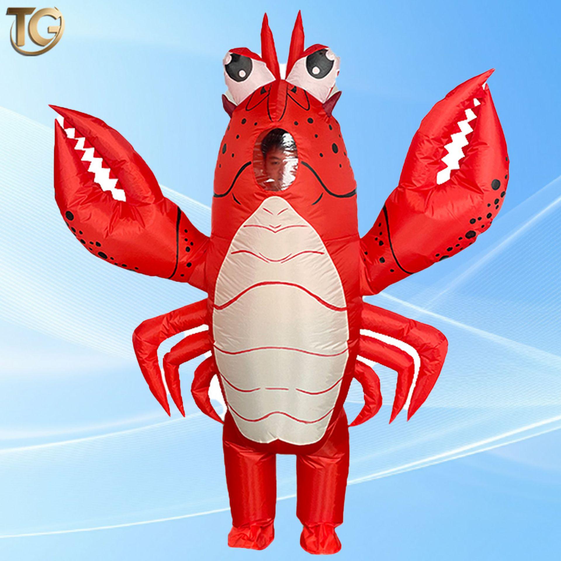 

Надувний костюм Щасливий Лобстер для веселих подій та косплею One Size (Height 150-190cm) червоний