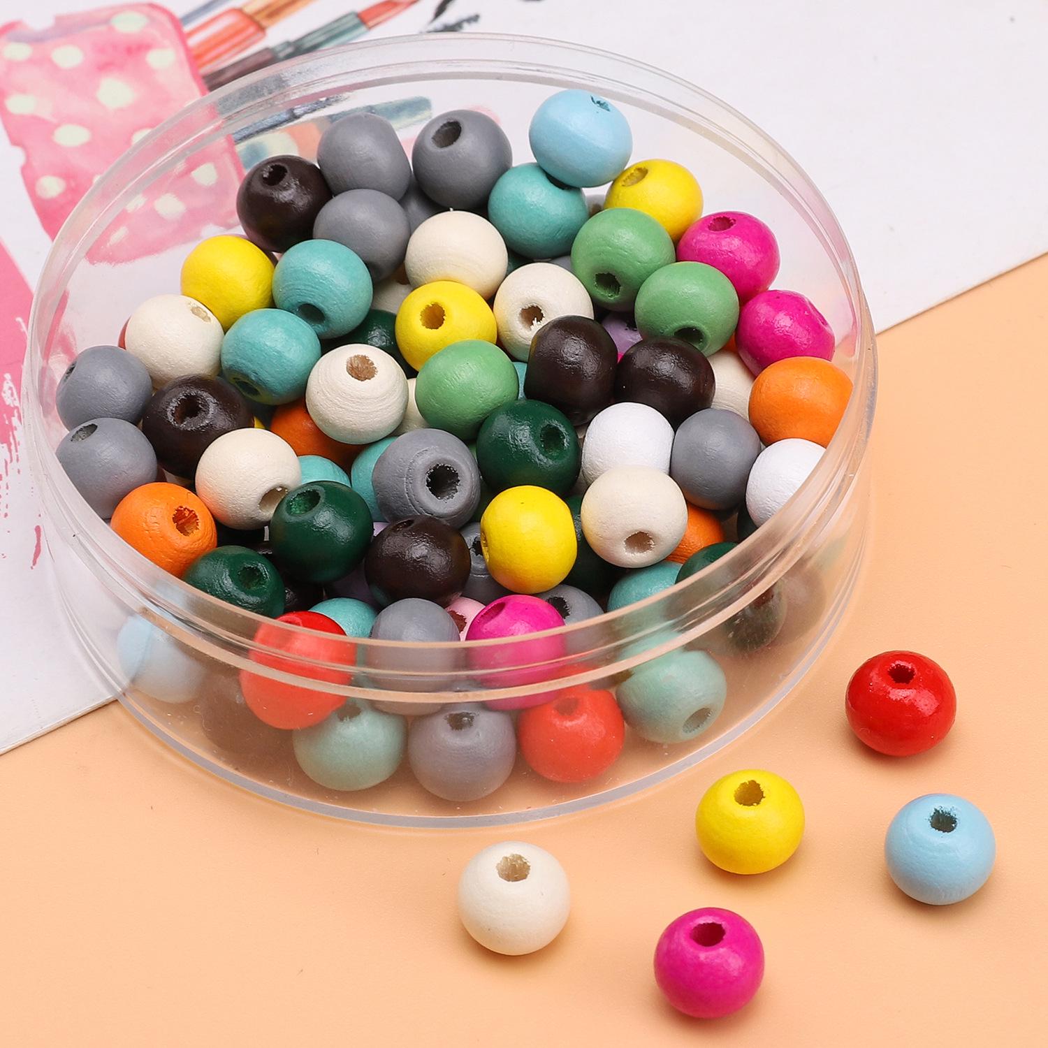 

Дерев яні намистини суцільного кольору 8 мм для DIY ювелірних виробів: Круглі, Пофарбовані спреєм, Ідеальні для браслетів, намист, підвісок та бісероплетіння. Approx 8mm, Hole 2mm