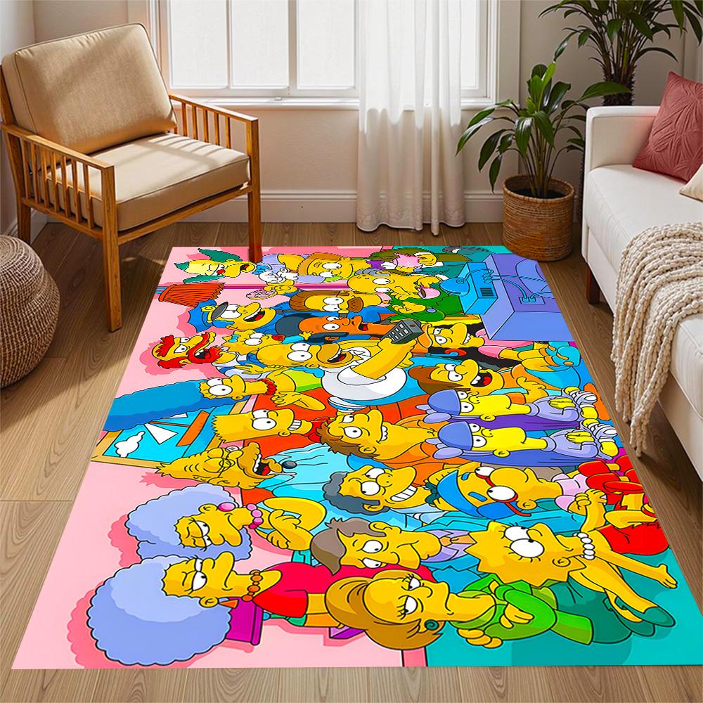 Tappeti Antiscivolo a Tema Mashup Simpsons Gta Vi - Arredamento per la Casa in Poliestere, Adatti per Camere da Letto, Soggiorni, Ingressi, Studi e Decorazioni