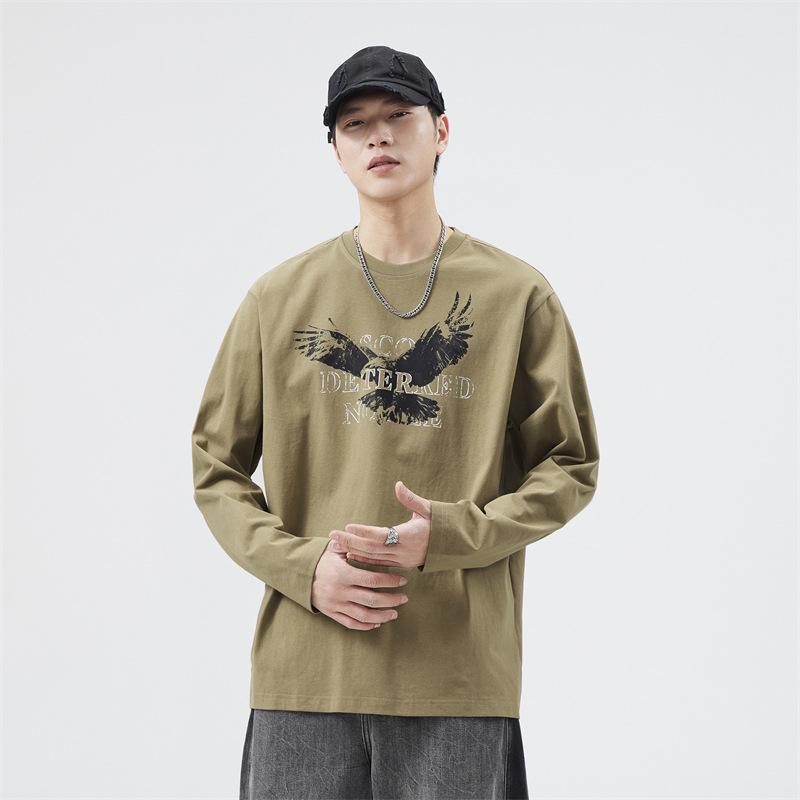 Футболка-свитер с длинными рукавами из хлопка