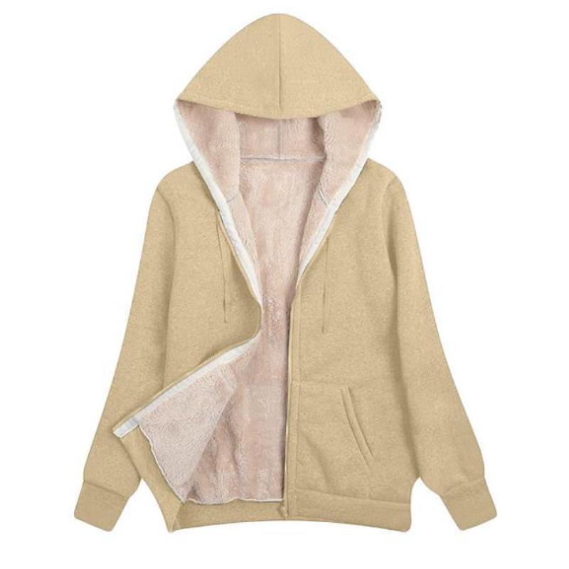 Осенне-зимний женский укороченный кардиган больших размеров с подкладкой и капюшоном верхняя одежда теплая повседневная куртка на молнии 2XL 2598₽