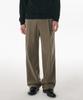 Musinsa Standard 14W Corduroy One-Pleat Wide Elastic Pants [Taupe Beige]