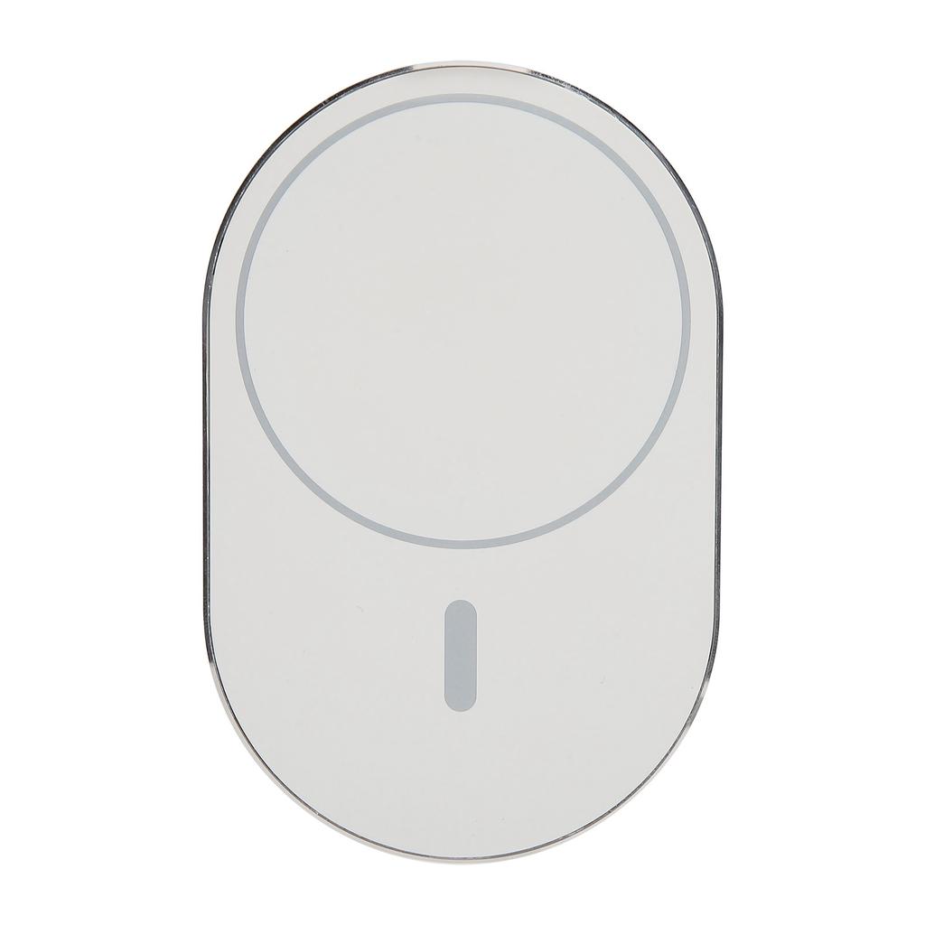 15W Round Magnetic Suction Wireless Charger Car Mobile Phone Holder Fast ChargingWhite