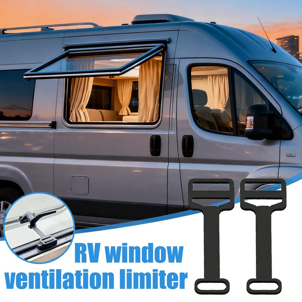 Fensterverriegelung für Wohnmobile, 2-teilig, Begrenzer-Werkzeug, Radfensterbegrenzer für Reisen im Freien, Wohnwagen, Ausflüge, Auto, Picknick