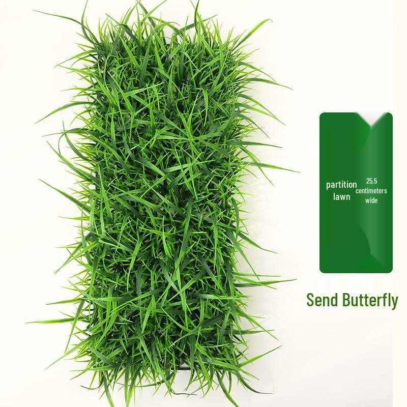 Artificial Green Plant Wall with Flowers - Decorative Turf Mat for Landscaping and Windowsills