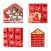 Red Christmas Countdown Calendar With 24 Drawers Personalized Decorative Crafts For Home Bedroom