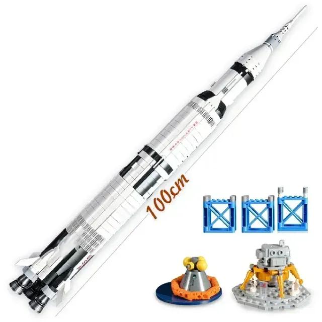 

Конструктор Apollo Saturn V 92176 Космическая ракета Серия Идеи Кирпичики Развивающие игрушки для детей Подарки на день рождения и Рождество