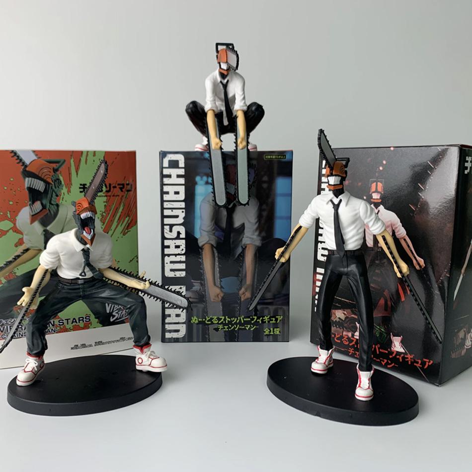 New Chainsaw Man Anime Three Figure Power Denji Action Figure Pvc Chainsaw Man Power Figurine Pvc Adult Collection Model Toy