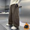 Boys Winter Fleece Lined Loose Fit Tapered Corduroy Pants