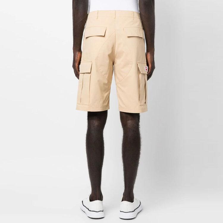 Kenzo Logo Patch Knee Length Cargo Shorts FD55SH2359RO-11
