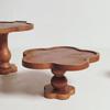 Flower Pattern Dessert Tall Tray Wood Storage Tray Elegant Kitchen Coaster  Home Storage