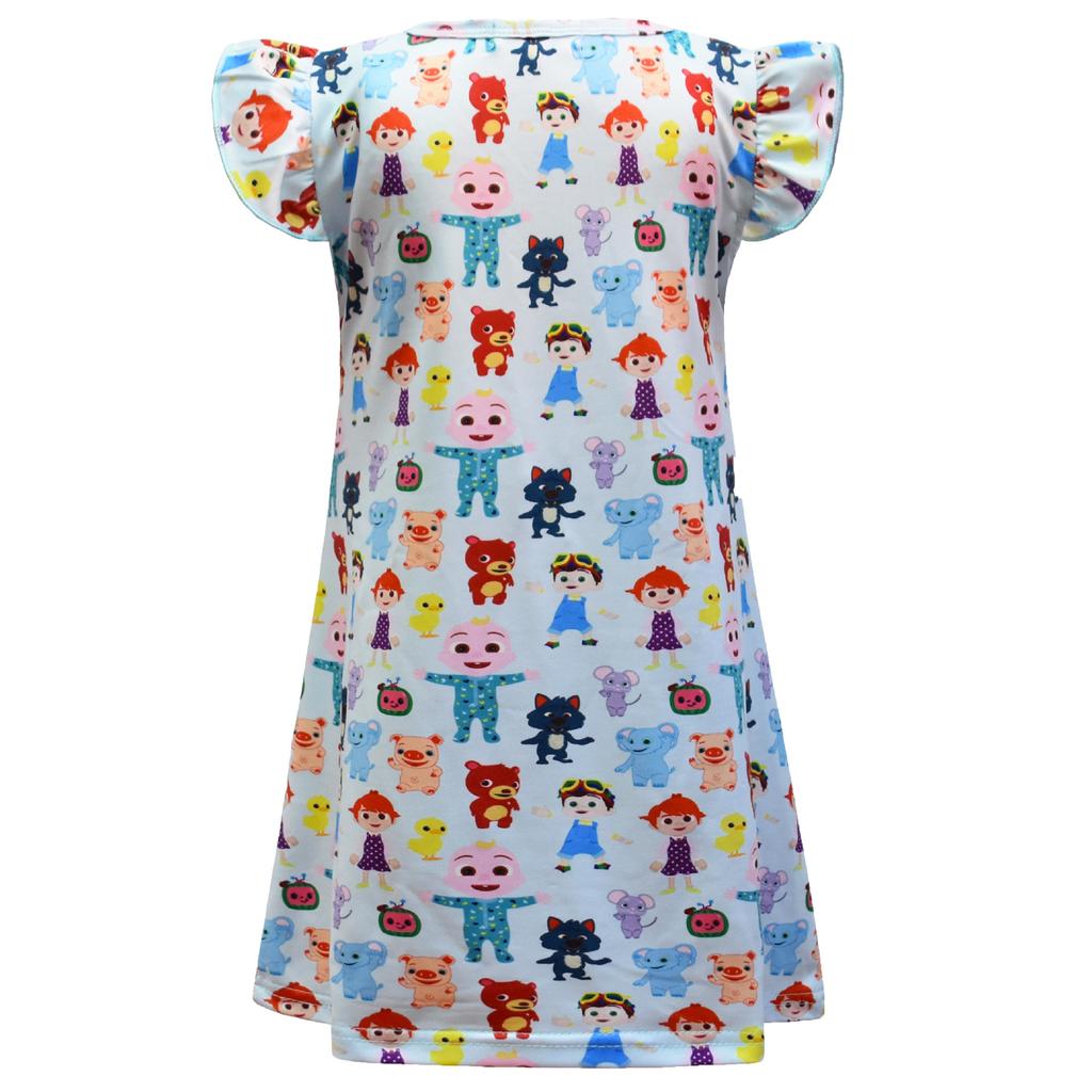 European And American Cartoon Children'S Clothing, Girls' Skirts, Children'S Loungewear Milk Silk Pajamas Skirt 0258