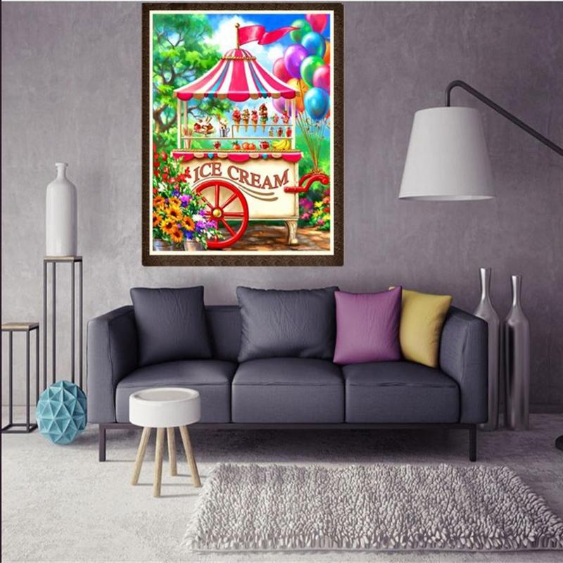 5D Diamond Ice Cream Painting DIY Embroidery Cross Stitch Home Decor Gifts