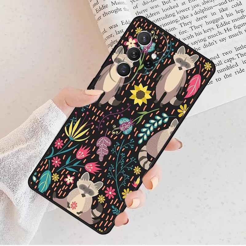 Cute Raccoon Soft Back Phone Case For Samsung Galaxy S25 S23 S30 S8 S21 S20 FE S24 S22 Note 10 20 S8 Plus lite Ultra