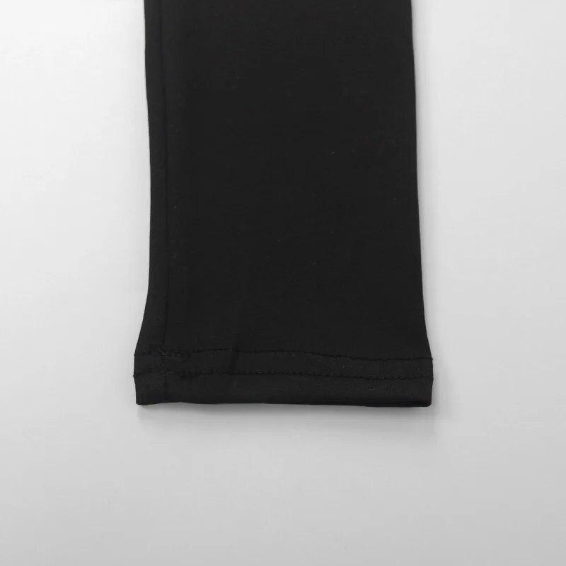 Rückenfreies, sexy schwarzes High-Street-T-Shirt für Damen, aushöhlen, lange Ärmel, Crop-Tops, weiblich, lässig, Streetwear, figurbetont, modisch, solide Grundkleidung 2024