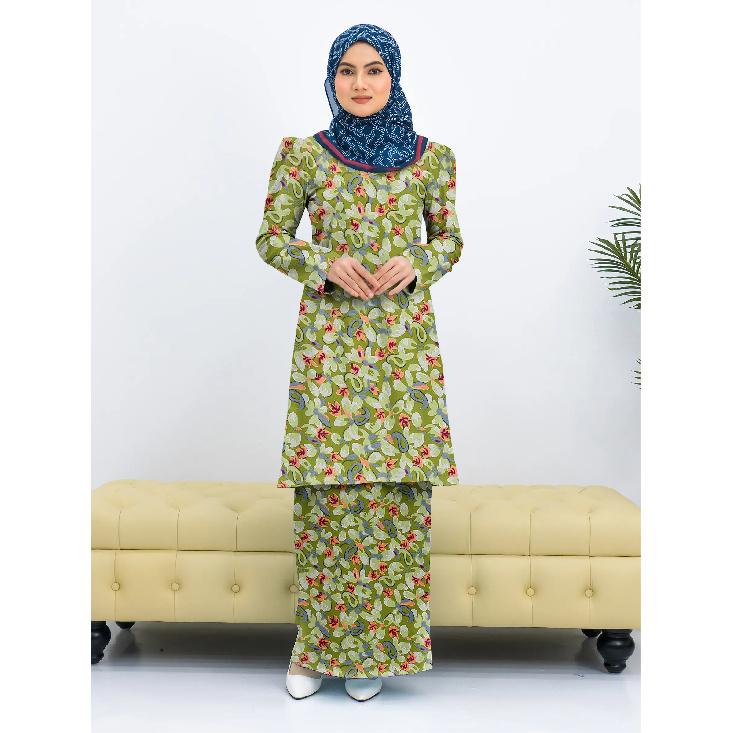 2025 New Diamond Pattern Pahang Kurung Women Muslim Suit Comfortable Breathable Elegant Fashion Women Pahang Kurung