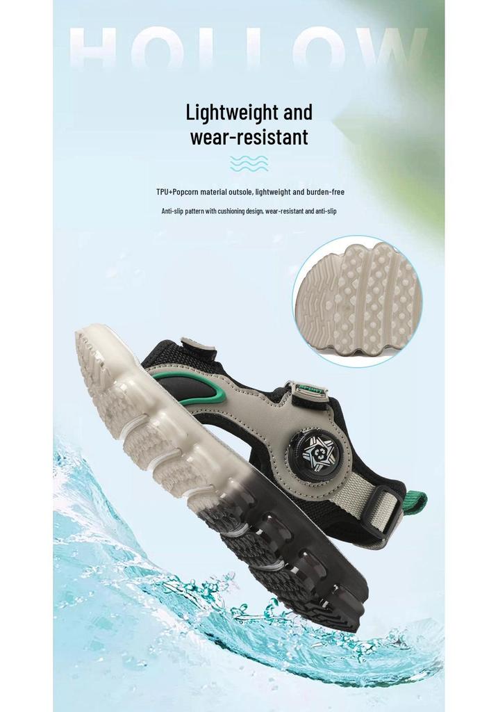 2026 Boys' Non-slip Soft Sole Sports Sandals - New Summer Beach Style for Medium to Large Children