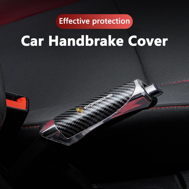 Auto Handbremse Carbon Brems-Handbremsgriffe Schutzabdeckungen für Porsche 918 911 718 Taycan Panamera Cayenne Boxster Cayman