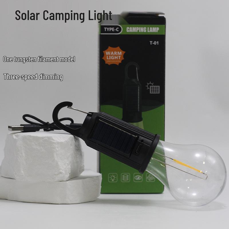 Rechargeable Retro Camping Light with Tungsten Filament