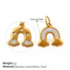 Stylish And Diverse Diy Pendant Stainless Steel Gold-Plated Diamond-Encrusted Freshwater Pearl Pendant Collection