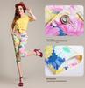 Women's Slim-Fit Printed Cotton Pencil Pants, Mid-Waist, Elastic, Urban Style